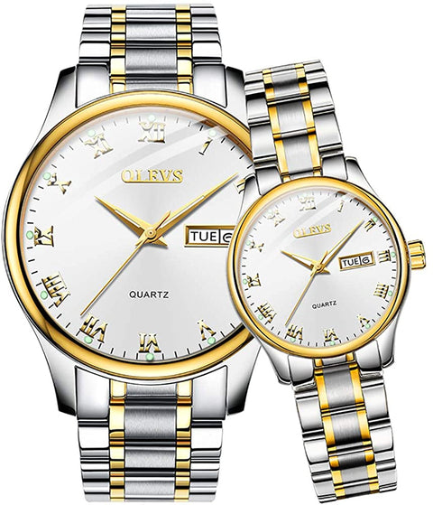 Valentines Couple Pair Quartz Waterproof Watche for men
