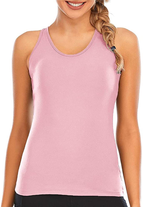 Womens Running Criss Cross Yoga Tank Top Workout Sleeveless Top with Built-in Bra
