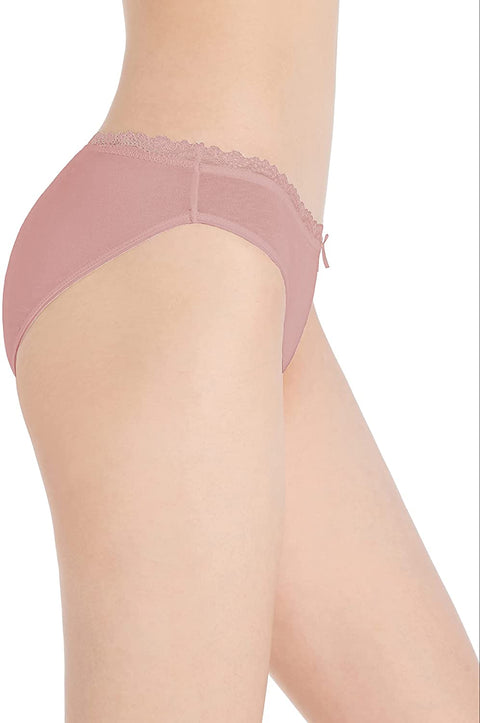 Women's 6-Pack Lace Bikini Lyocell Cotton Panties Super Soft Comftable Underwear