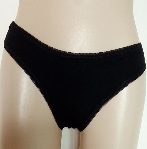 YOYI FASHION Women's Multi Packs Black Cotton Breathable Low-Rise Bikini Panties