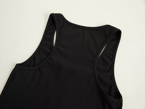 Dyexces Womens Tank Tops Scoop Neck Henley Pullover Summer Ribbed Sleeveless Button Up Cami Knit Tees Shirts