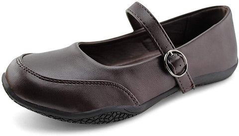 Girls School Shoes Classic Mary Jane Dress Flats