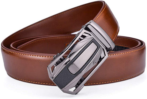 Men Belts Leather Male Slide Ratchet Work Dress Strap w Interchangeable Buckle Beltox