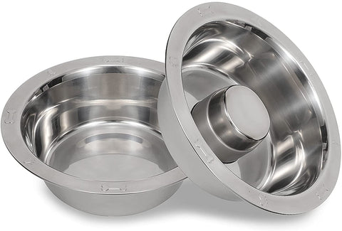 2 Pack Stainless Steel Slow Feeder Dog