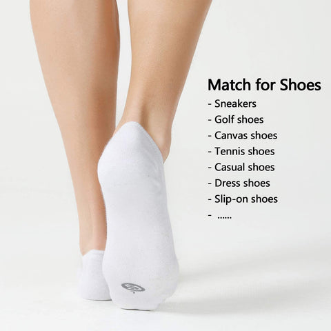 CS 6 Pairs Mens No Show Socks with Cushion Low Cut Invisible Non Slip Socks