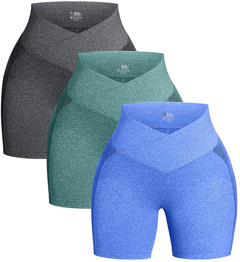 3 Piece Yoga Hip Lift Shorts