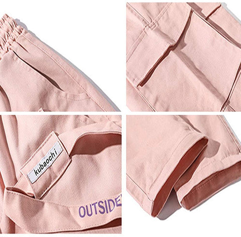 Men's Hiphop Punk Drawstring Elastic Waist Harem Outdoor Ankle Jogger Pants