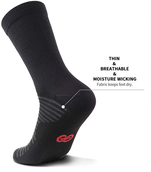 PAPLUS Compression Athletic Crew Socks (6 Pairs) for Men & Women