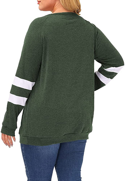 Plus Size Tunic Tops for Women Long Sleeve Fall Crewneck Tunics Sweatshirts to Wear with Leggings