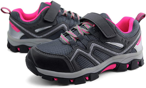 brooman Kids Outdoor Trail Hiking Shoes Boys Girls Running Shoes Sports Sneakers