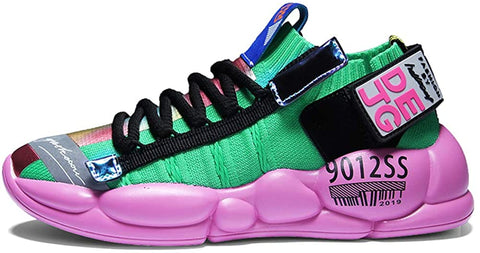 QZHIHE Womens Sneakers Slip on Casual Shoes Breathable Shiny Colorful Athletic Running Walking Shoes
