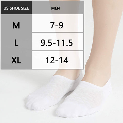 CS 6 Pairs Mens No Show Socks with Cushion Low Cut Invisible Non Slip Socks