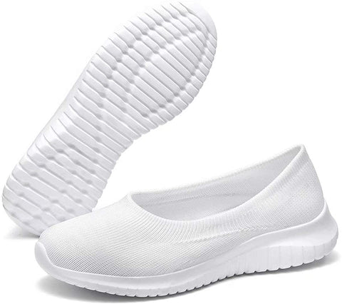 konhill Women's Tennis Walking Shoes Breathable Casual Work Slip-on Sneakers