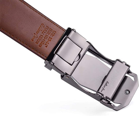 Men Belts Leather Male Slide Ratchet Work Dress Strap w Interchangeable Buckle Beltox