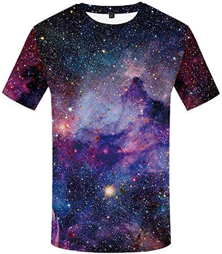 Galaxy T Shirt Universe T-Shirt Space T Shirts for Men Nebula Tshirts 3D Tee