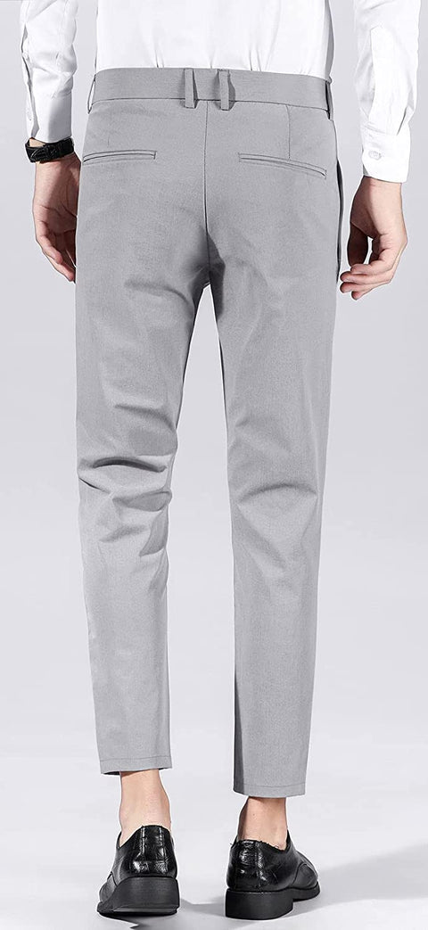 Men's Cropped Slim PantSuit Pants for Men