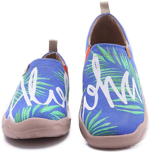 UIN Men's Canvas Sneakers Colorful Travel Loafers Shoes Hawaii Surfing
