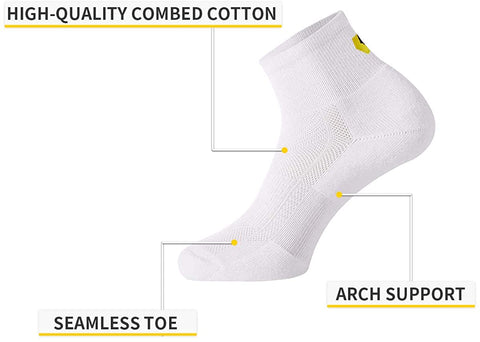 FitVille Athletic Socks For Sporting Multipack Socks Men Long Staple High Ankle Sock Pair of