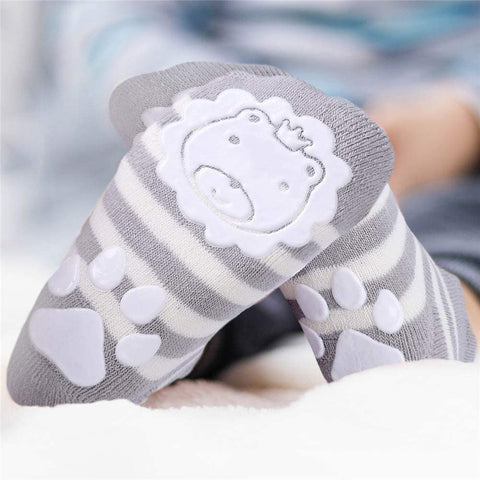 Ozaiic Baby Non Slip Grip Ankle Socks with Cushion for Newborn Toddler Boy Girl