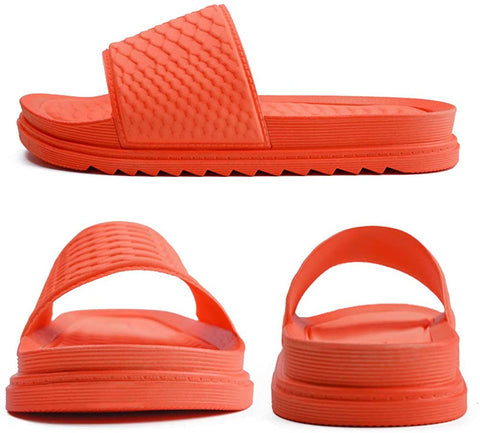 Slide Sandals for Women Summer Beach Anti-Slip Open Toe Flatform Shoes Casual Comfort Footbed Home Slippers Outdoor/Indoor