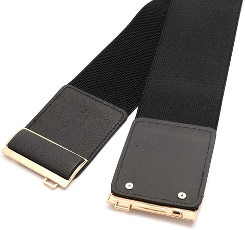 Beltox Womens 3" Wide Belt Elastic Stretch Cinch Waistband Lady Cummerband