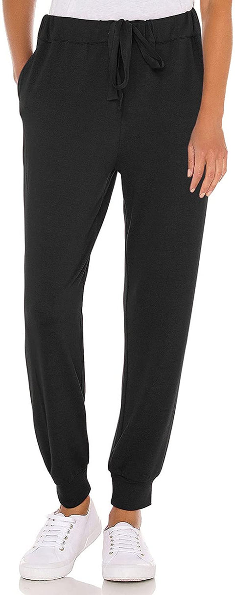 Womens Joggers Drawstring Yoga Pants Active Sweatpants Workout Clothes Comfy Lounge Pajamas Pants with Pockets
