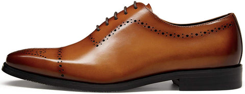 GIFENNSE Men's Dress Shoes Genuine Leather Business Oxford Formal Wedding for Men
