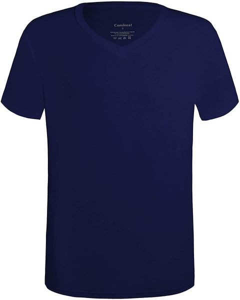 Men's 3-Pack Undershirts Bamboo Rayon Ultra Soft Comfy V-Neck T-Shirts
