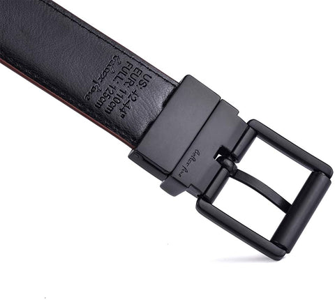 Beltox Men’s Belt Dress Casual Reversible Leather 1.1” w Roller Buckle Rotated