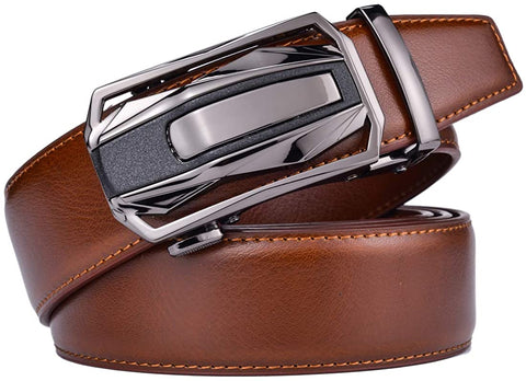 Men Belts Leather Male Slide Ratchet Work Dress Strap w Interchangeable Buckle Beltox