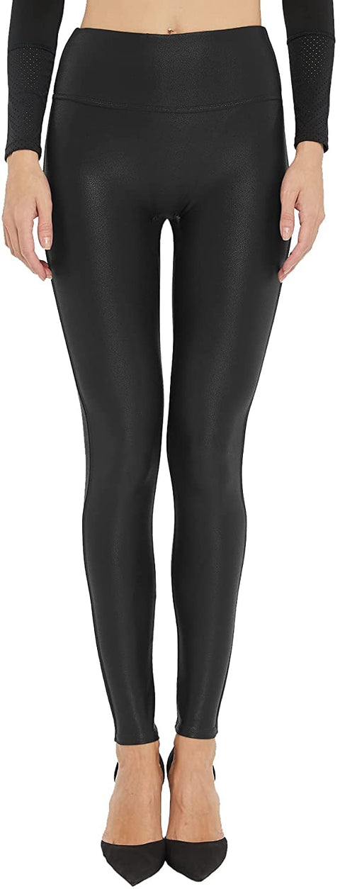 Women's High Waisted Leather Pants