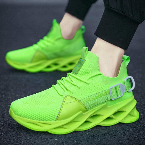 QZHIHE Men’s Blade Shoes Casual Running Walking Shoes Mesh Breathable Gym Shoes Slip on Jogging Sneakers