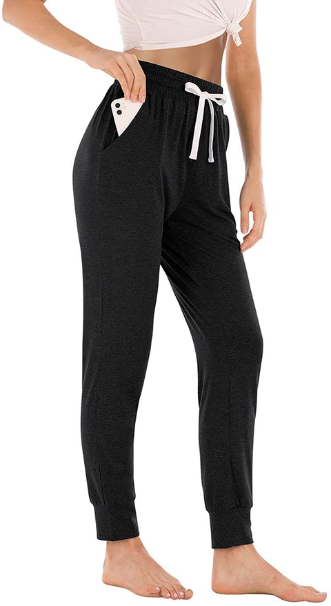 Yoga Pants Womens Sweatpants Loose Fit High Waisted Workout Joggers Pants Lounge Pants with Pockets