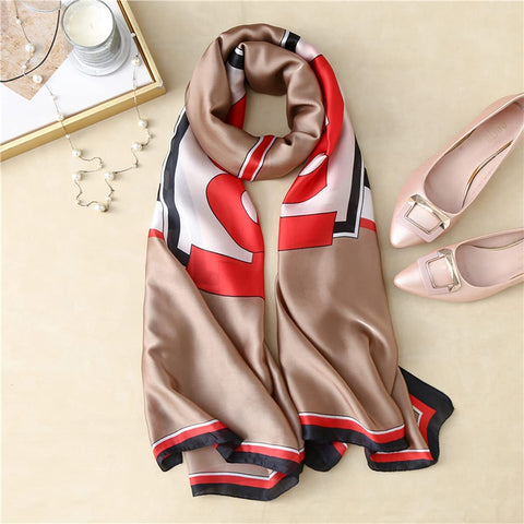YMXHHB Fashion Scarves Scarf 100% Silk Feeling Scarf Silk Like Scarves Long Lightweight Sunscreen Shawls for Women