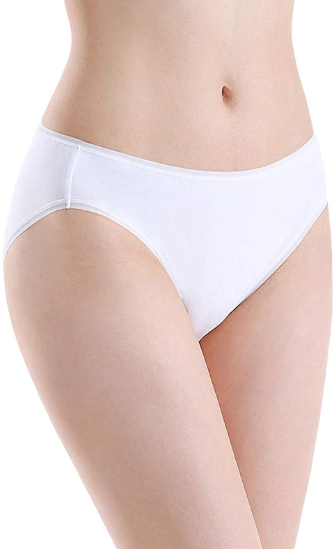 Women's 10-Pack Bikinis Cotton Panties Soft Stretchy Underwear