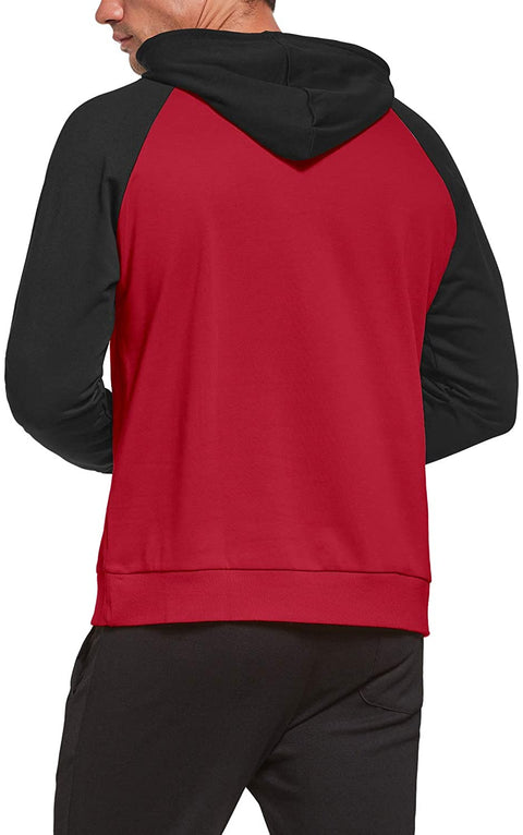 Mens Casual Pullover Hoodie Long Sleeve Cotton Hooded