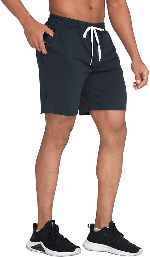 Mens Gym Shorts Fitted Workout Shorts Bodyduilding Jogger Shorts 2 Pack