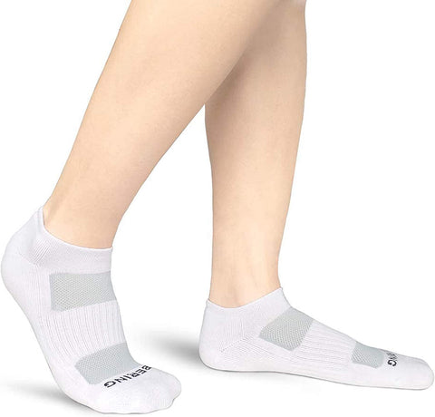 BERING Women's Athletic Low Ankle Cushioned Running Socks (6 Pairs)