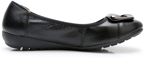 VenusCelia Women's Buckle Dance Flat Shoe