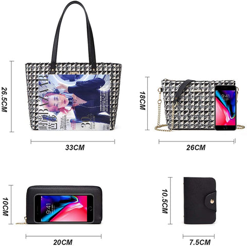 Women Fashion Handbags Set 4pcs