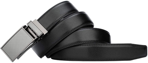 HIMI Men's Comfort Genuine Leather Ratchet Dress Belt with Automatic Click Buckle