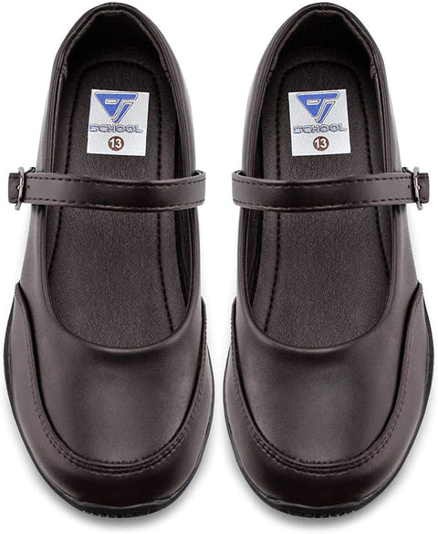 Girls School Shoes Classic Mary Jane Dress Flats