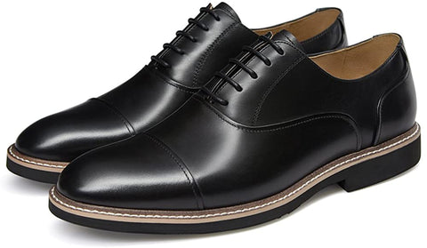 GIFENNSE Men's Casual Dress Shoes Leather Oxford Shoe