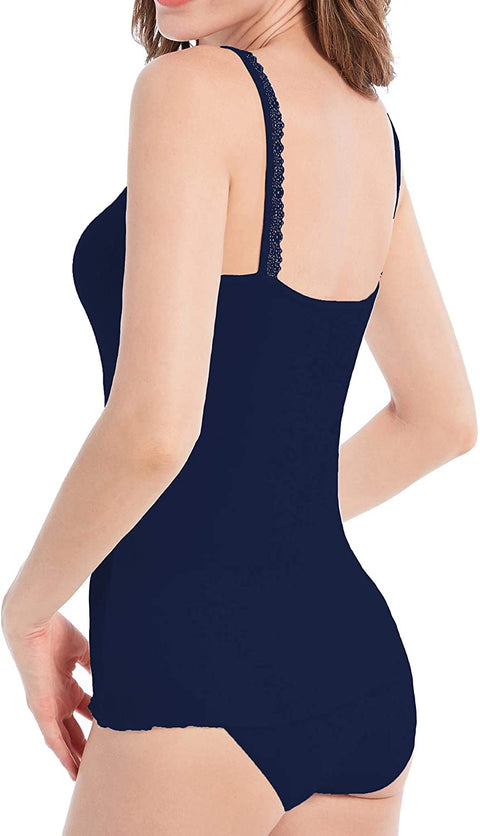 Women's 3-Pack Slim-Fit Lace Camisoles Stretchy Comfy Top Underwear