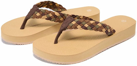 konhill Women's Flip Flops Slippers - Casual Comfortable Summer Beach Thong Sandals with Arch Support