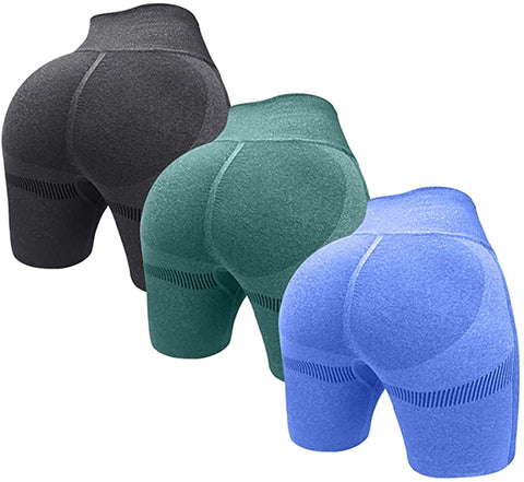 3 Piece Yoga Hip Lift Shorts
