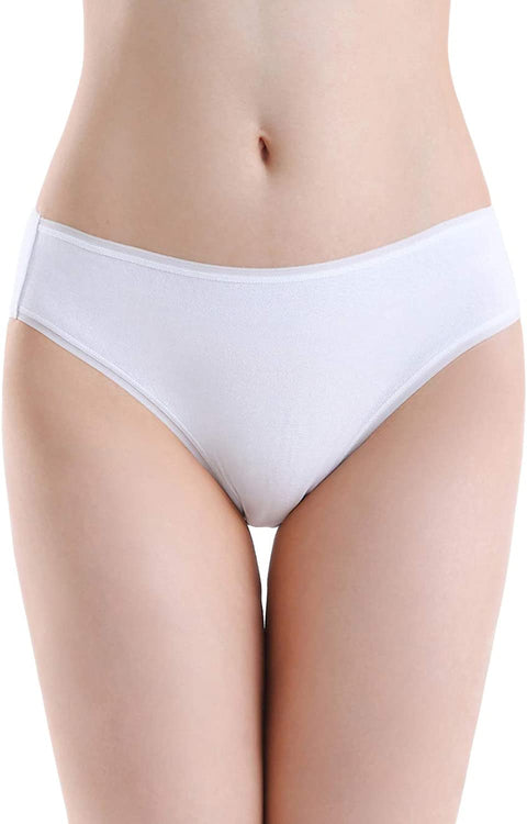 Women's 10-Pack Bikinis Cotton Panties Soft Stretchy Underwear