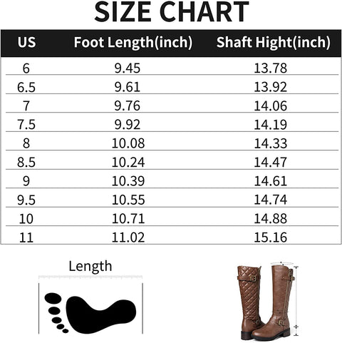 mysoft Women's Knee High Riding Boots Low Block Heel Tall Boots