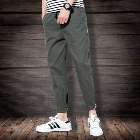 Men's Classic Tapered Straight Leg Casual Drawstrintg Pants