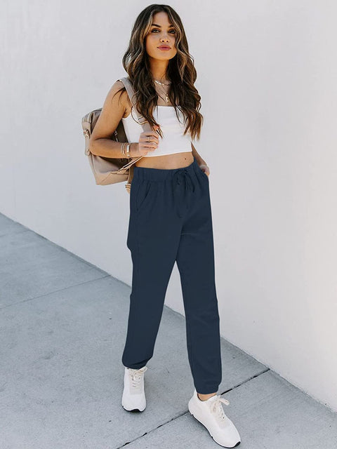 Fleece Joggers for Women Athletic Sweatpants Fall Clothes Comfy Lounge Pajamas Yoga Pants with Pockets